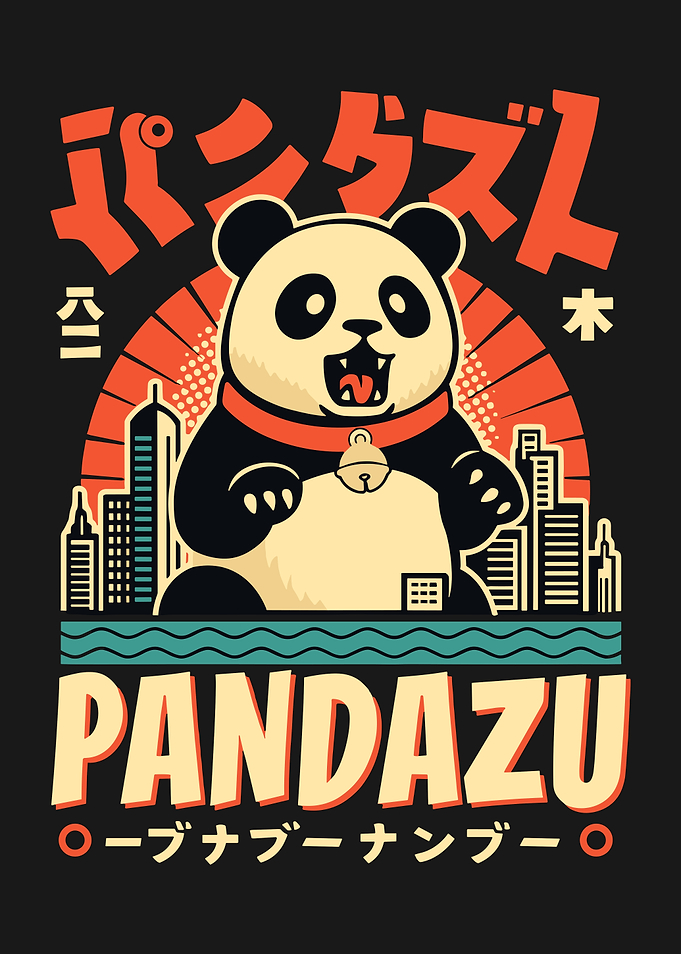 Giant Panda in a Cityscape