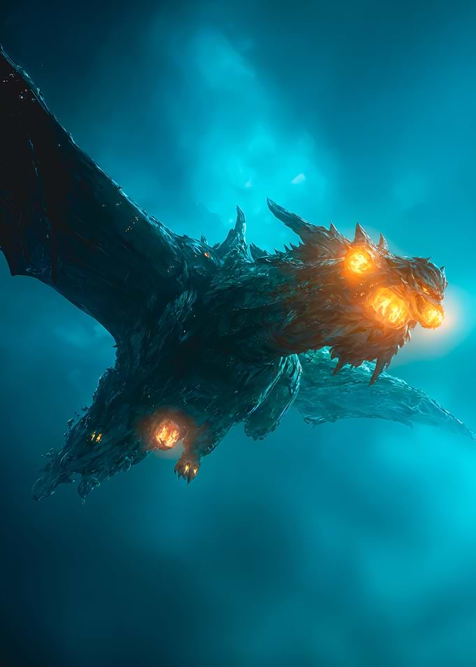 Terrifying Dark Dragon Blue Mist
