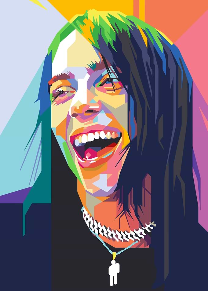 Billie Eilish Pop Art Portrait