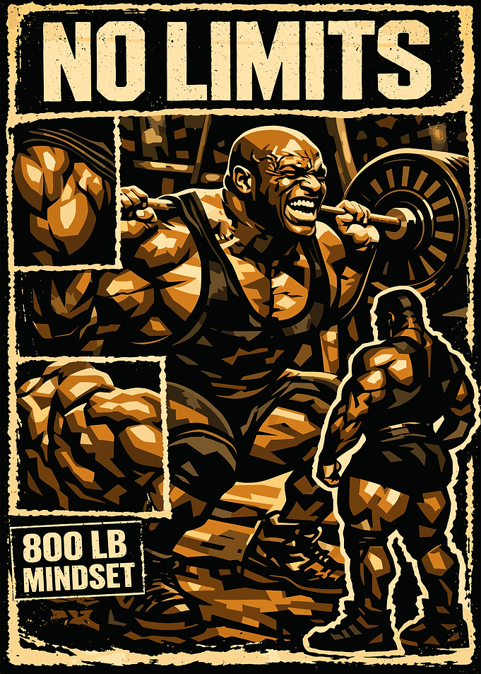 No Limits 800 LB Mindset Weightlifting Poster