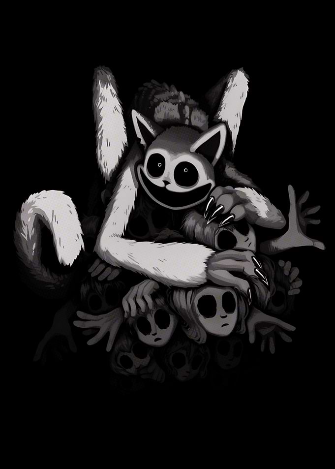 Creepy Cat Monster with Many Hands