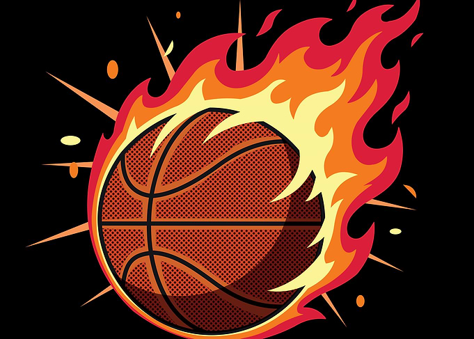 Basketball on Fire