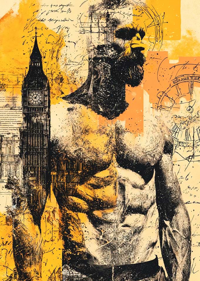 Double Exposure London Man Art