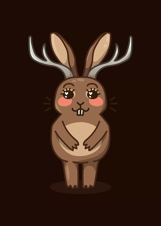 Cute Jackalope Bunny Deer Hybrid