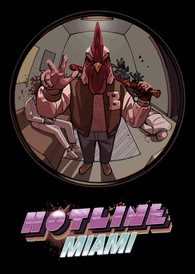 Hotline Miami Rooster Masked Character
