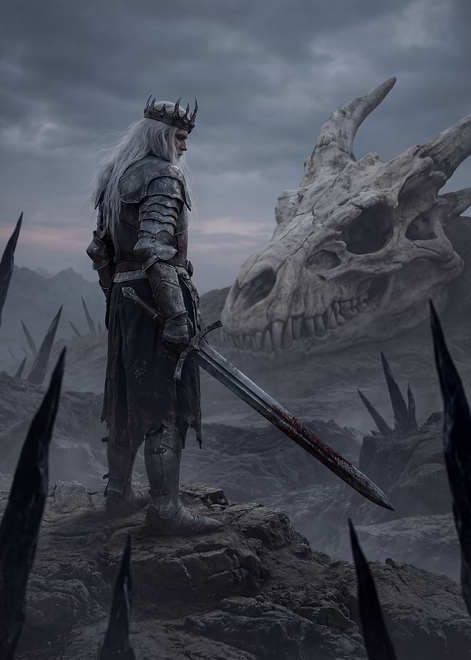 King with Dragon Skull