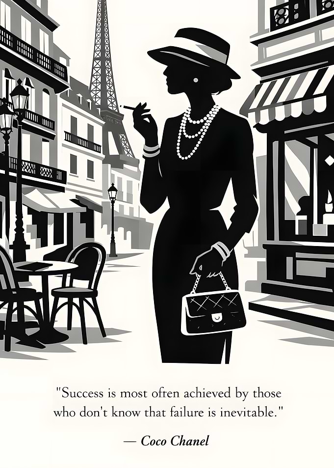 Parisian Woman with Eiffel Tower