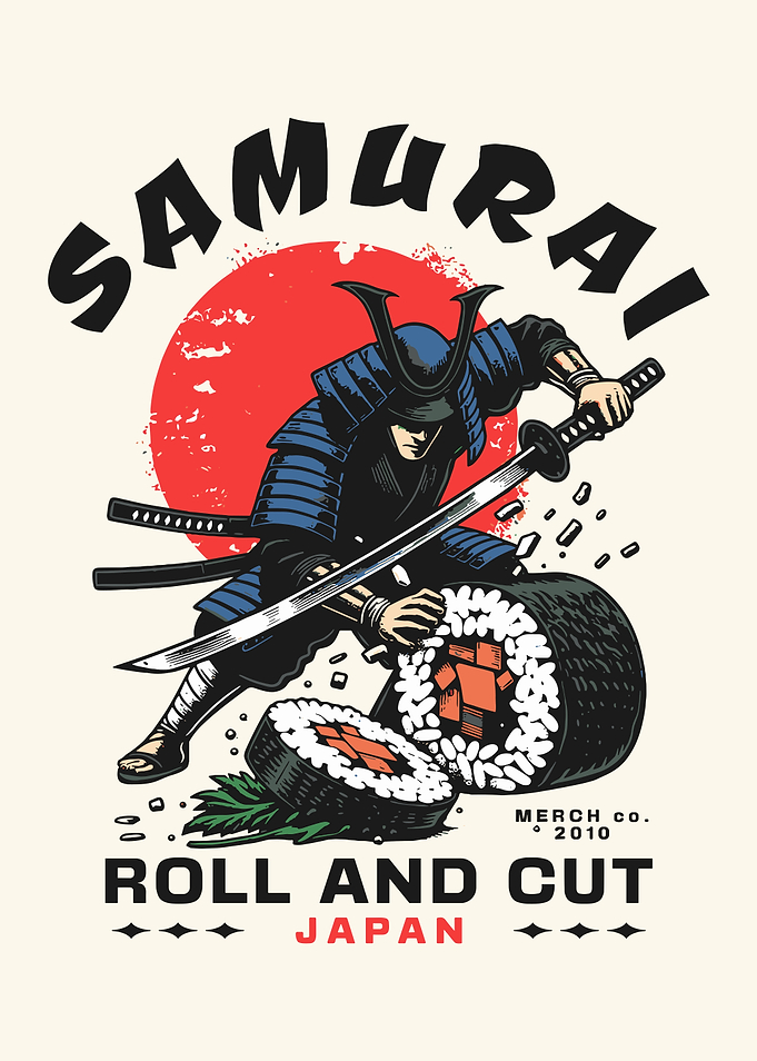 Samurai Cutting Sushi