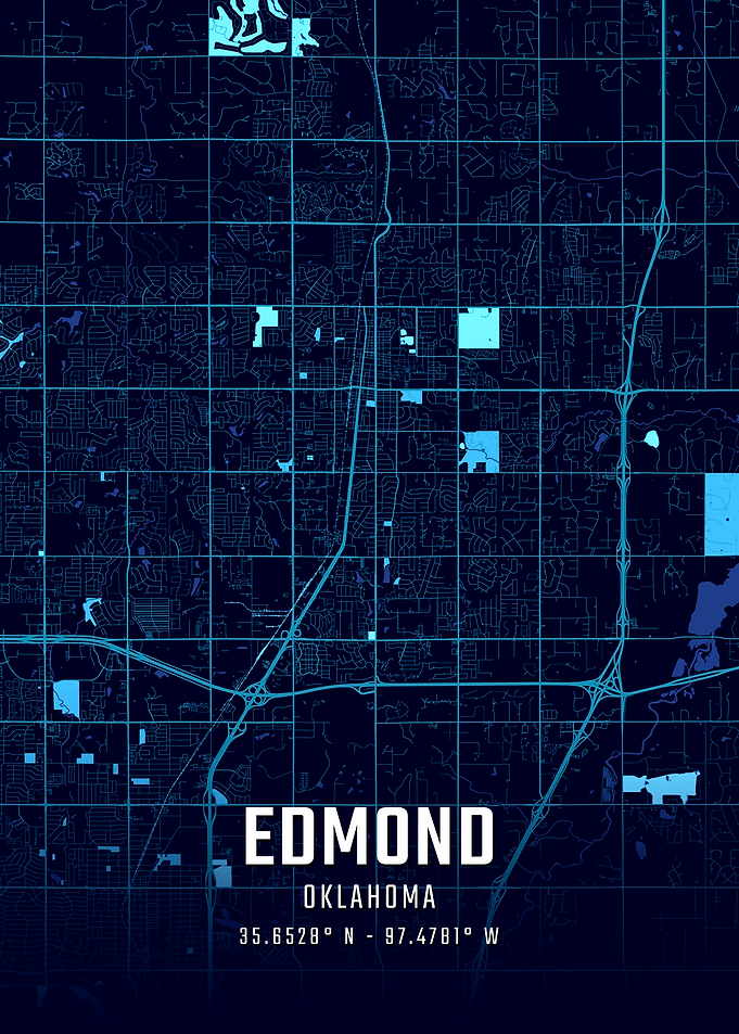 Edmond Oklahoma Midnight City Map