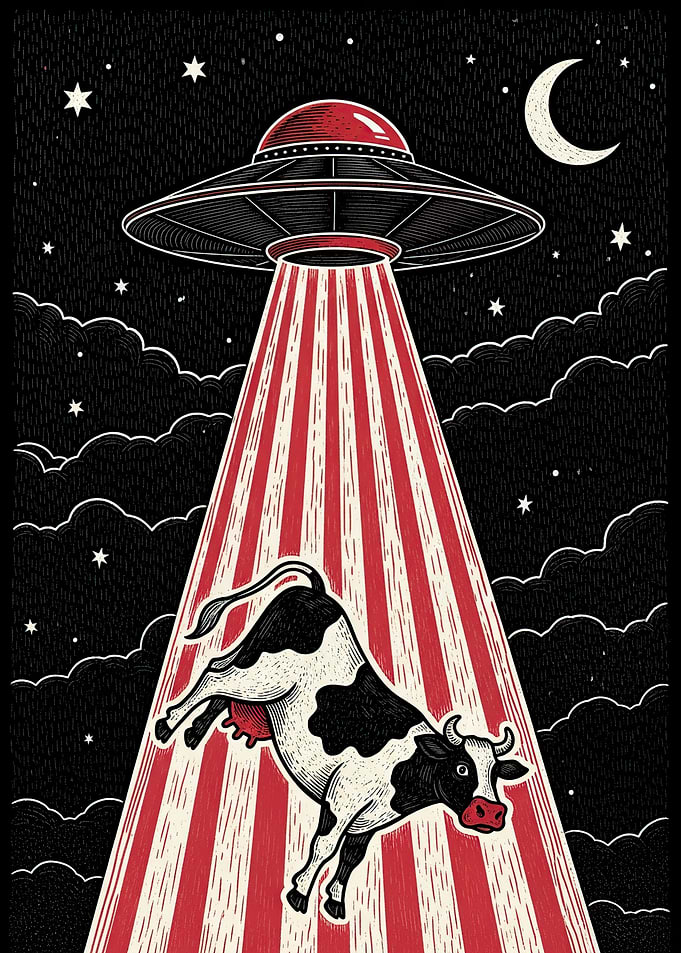 Cow Abducted by UFO