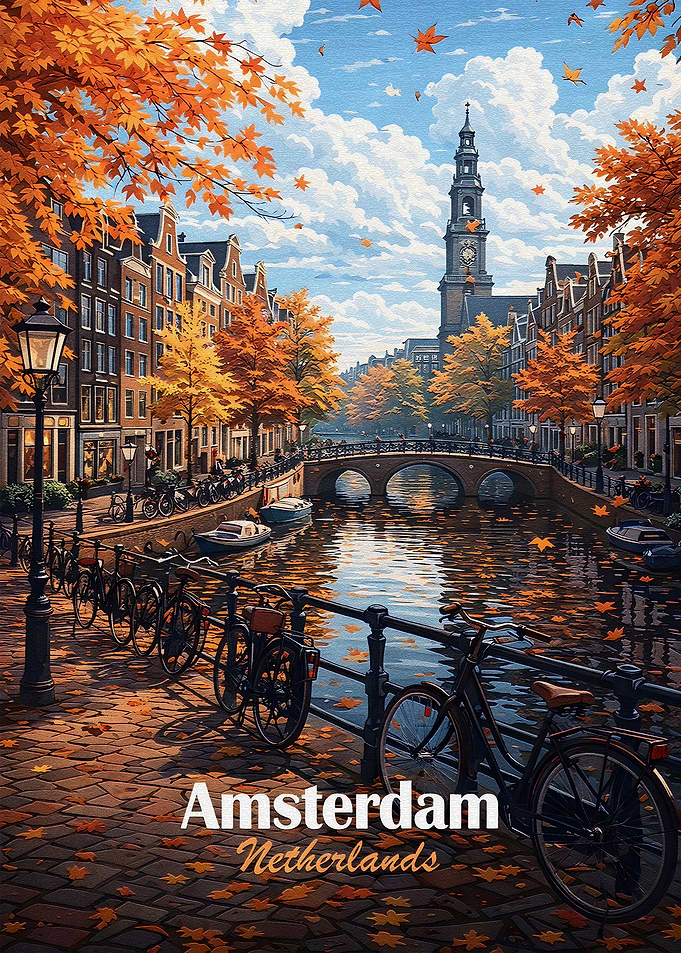 Amsterdam Canal in Autumn