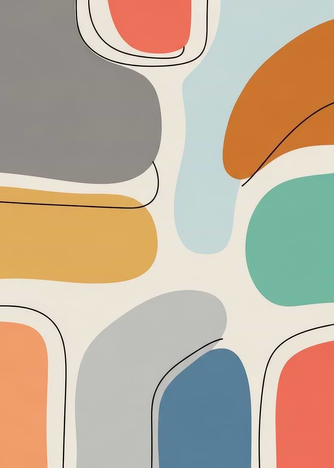 Abstract Mid-Century Modern Shapes