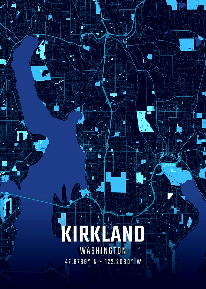 Kirkland Washington Midnight City Map