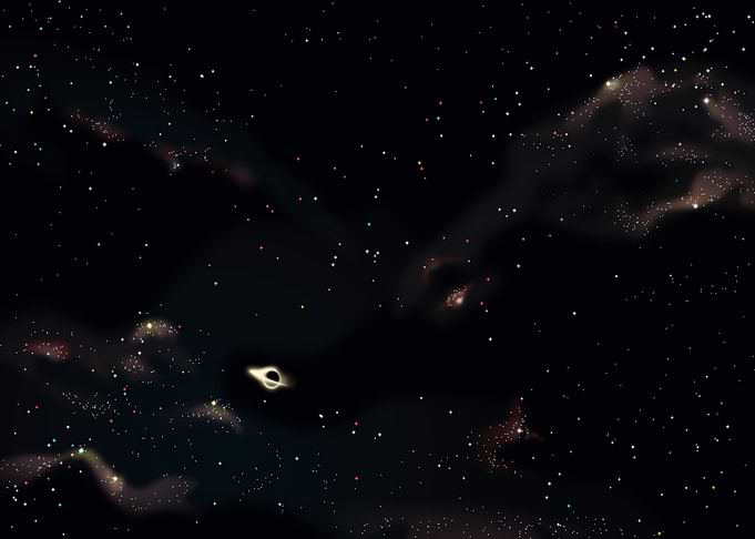 Black Hole in Deep Space