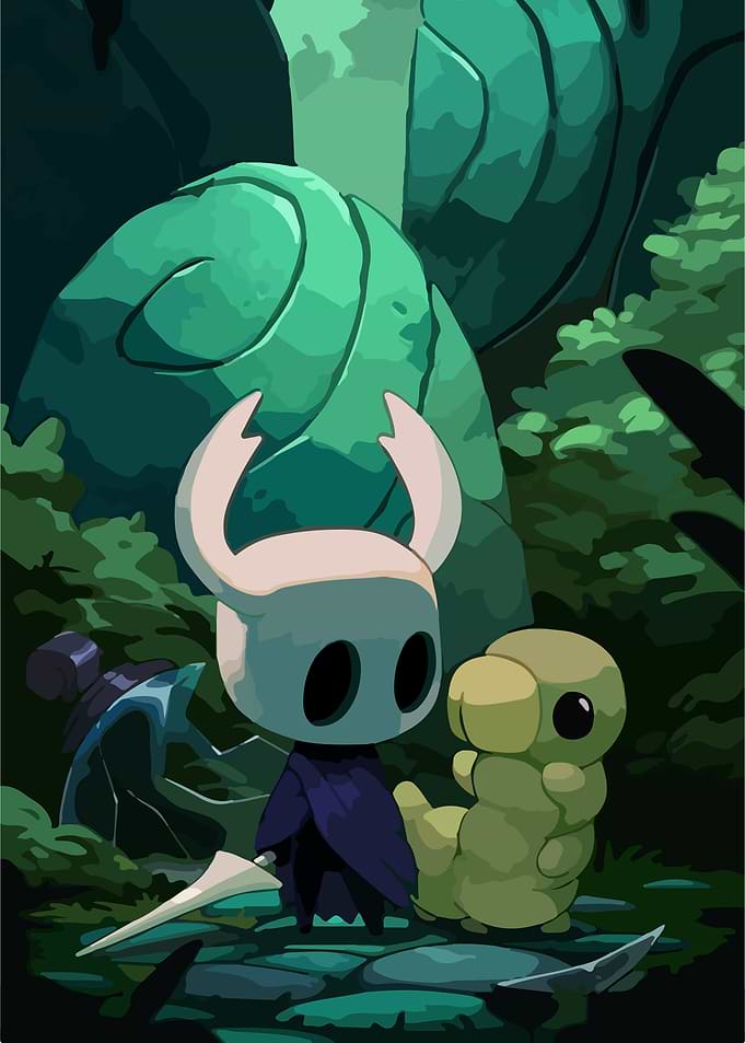 Hollow Knight and Grub