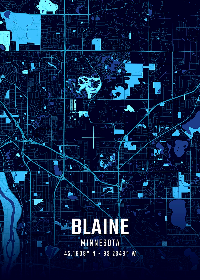 Blaine Minnesota Midnight City Map