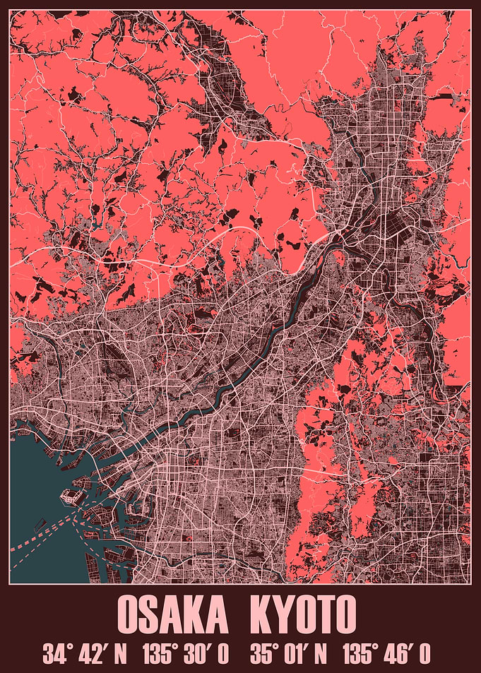 Stylish Osaka and Kyoto Map