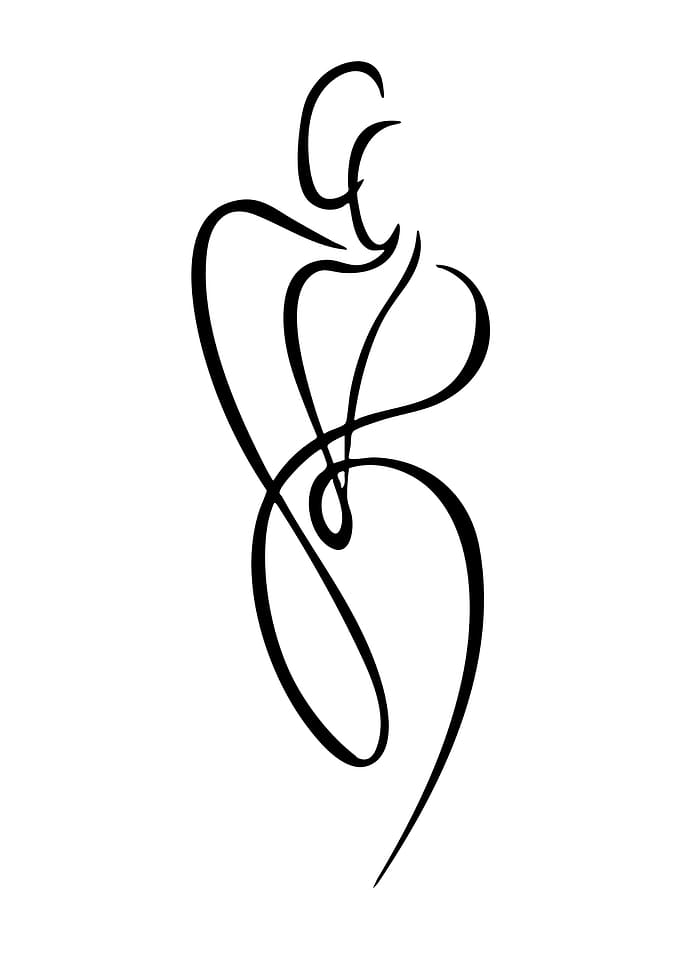 Abstract Human Figure Line Art