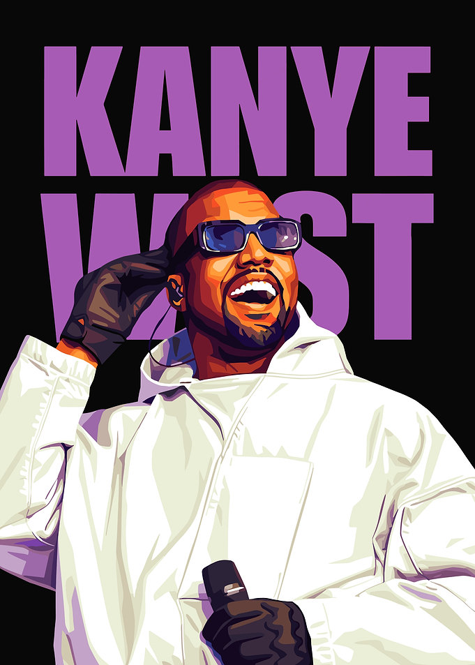 Kanye West Pop Art Portrait