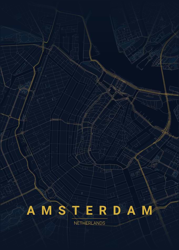 Amsterdam Map Poster