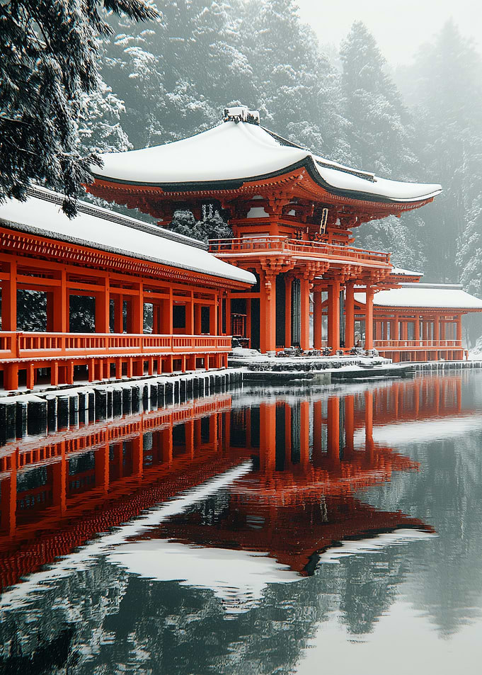 Japanese Temple in Winter
