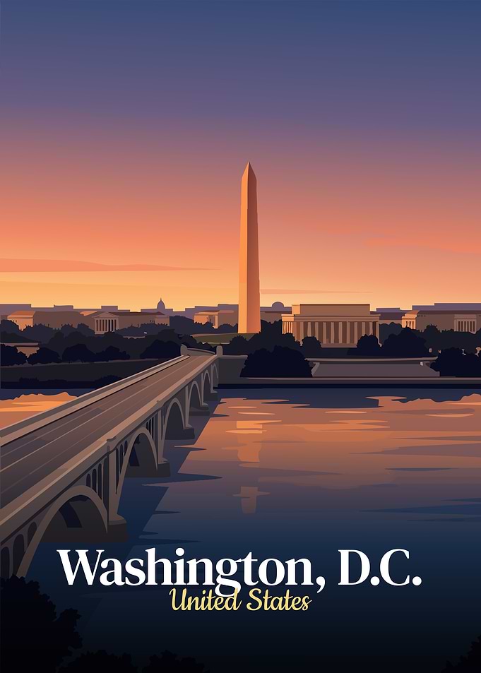 Washington D.C. Skyline at Sunset