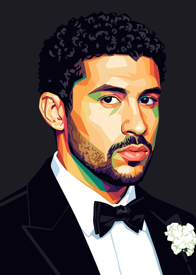 Pop Art Portrait of a Bad Bunny