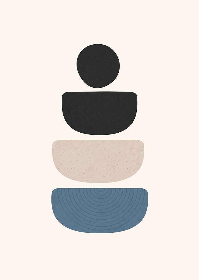 Zen Abstract Geometric Composition