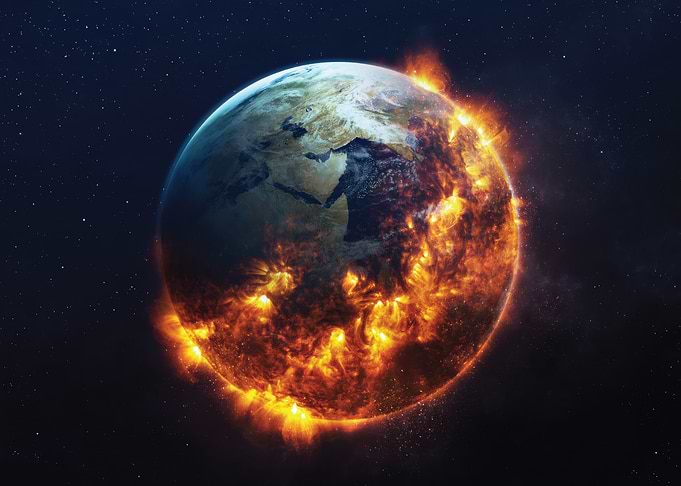 Earth engulfed in solar flares