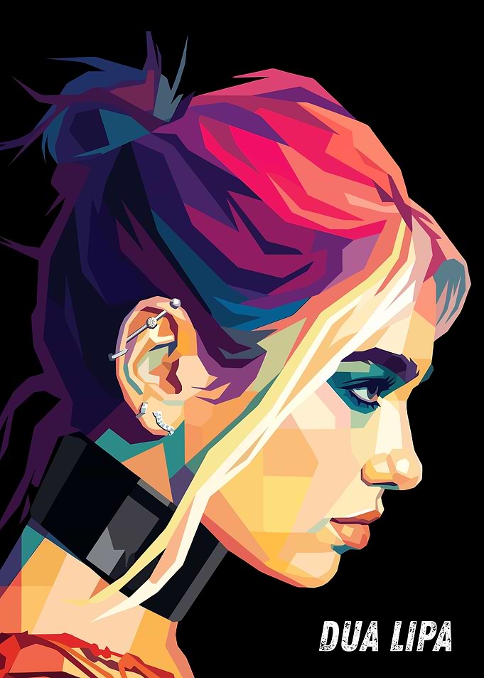 Dua Lipa Pop Art Portrait