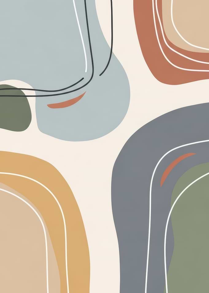 Abstract Mid-Century Modern Shapes