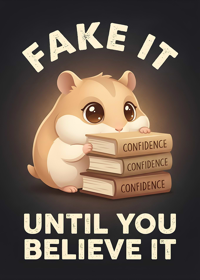 Cute Hamster with Confidence Books