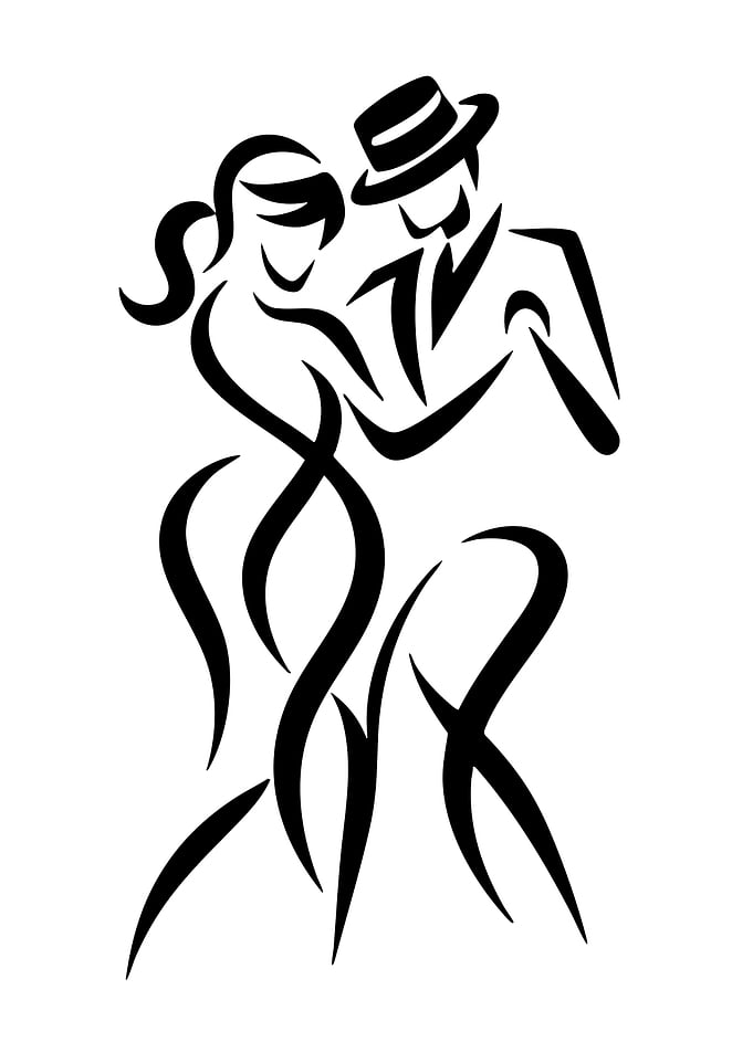 Couple Dancing Tango