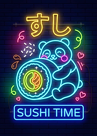 Cute Panda Sushi Neon Sign