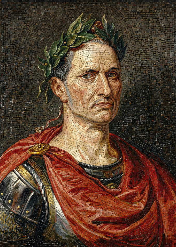 Mosaic Portrait of Julius Caesar