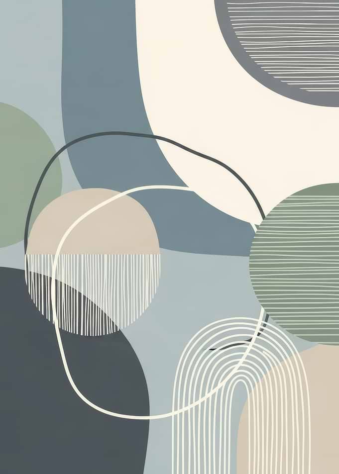 Abstract Mid-Century Modern Shapes