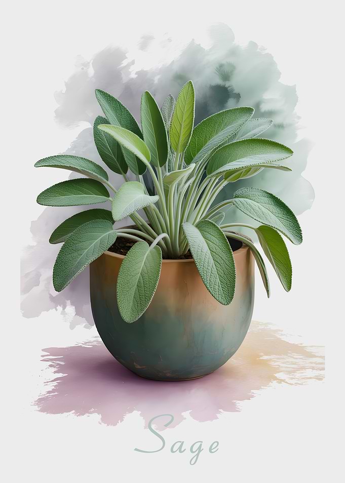 Sage Plant in a Pot