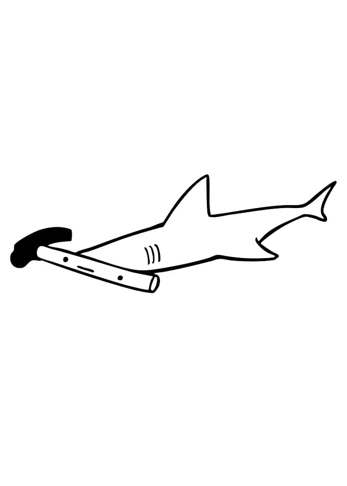 Hammerhead Shark with Hammer