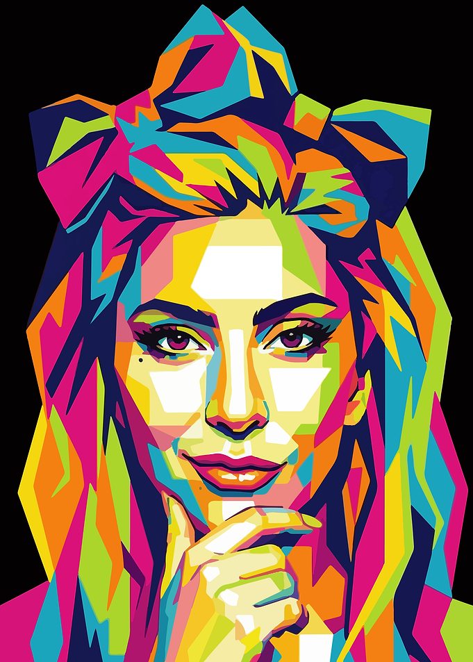 Colorful Pop Art Portrait lady gaga