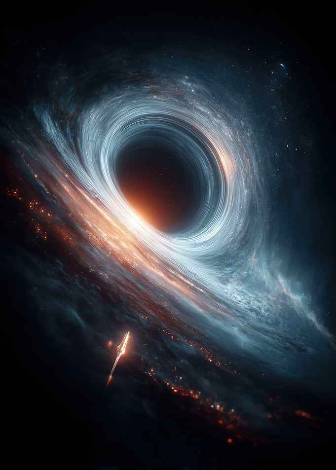 Black Hole with Spaceship