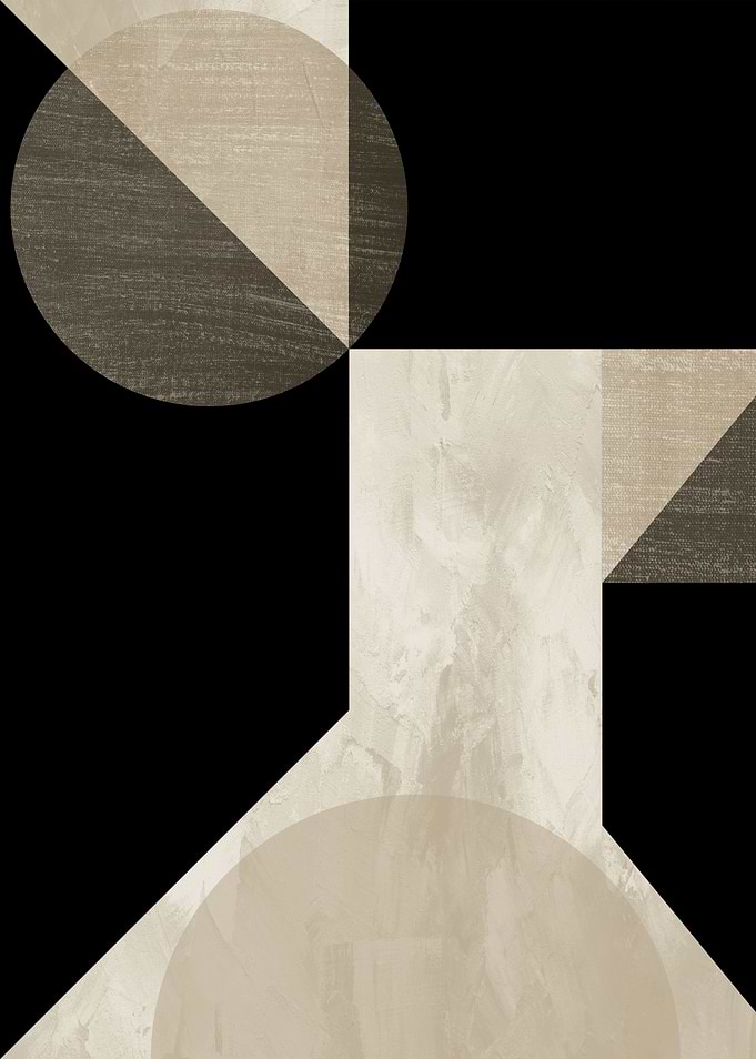 Abstract Geometric Shapes with Textured Background