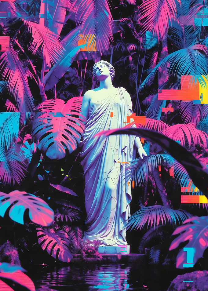 Statue in Tropical Jungle