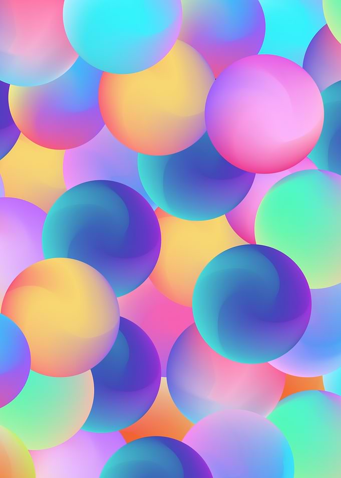 Abstract Gradient Spheres Background
