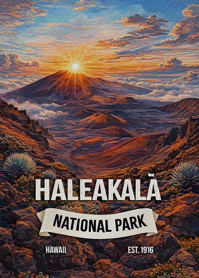 Haleakala National Park Vintage Poster