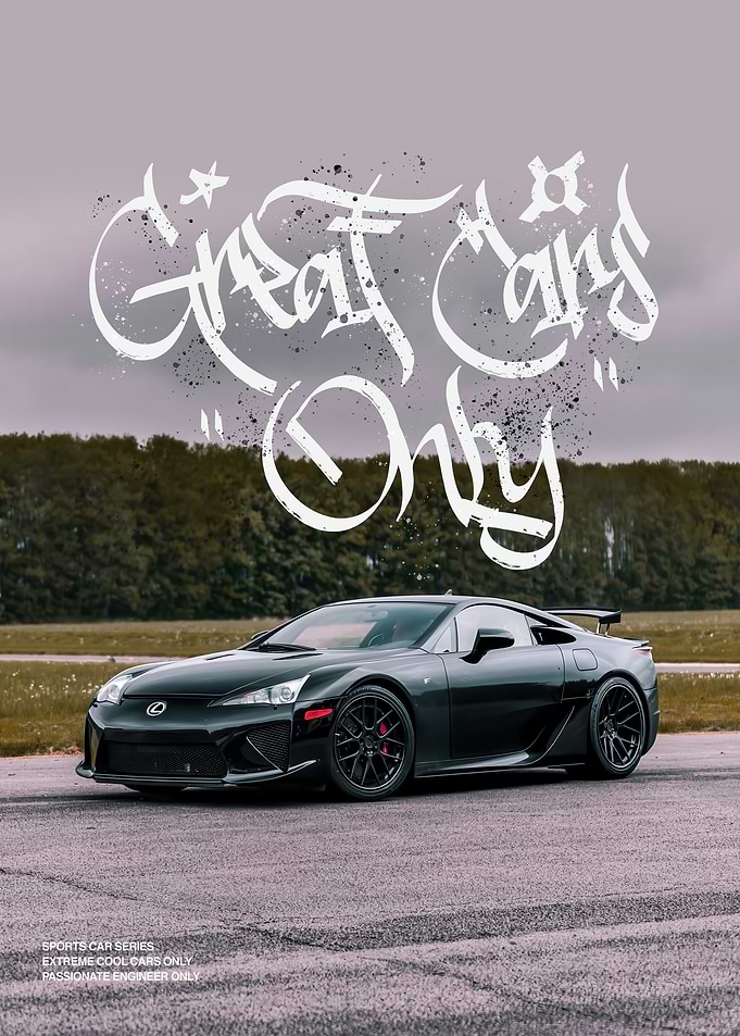Black Lexus LFA Graffiti