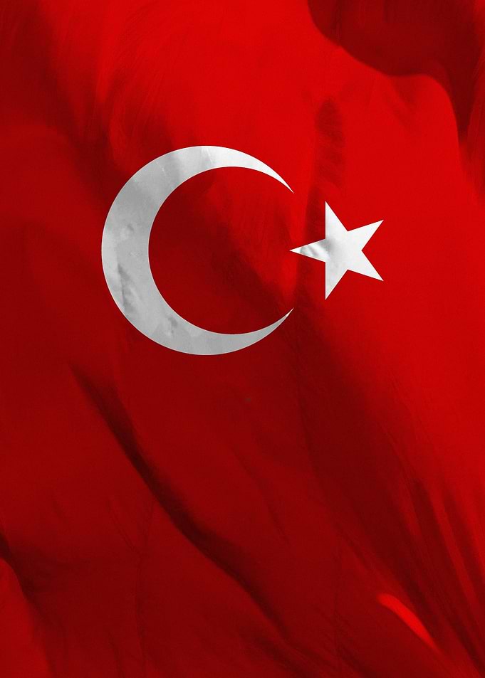 Turkish Flag Waving