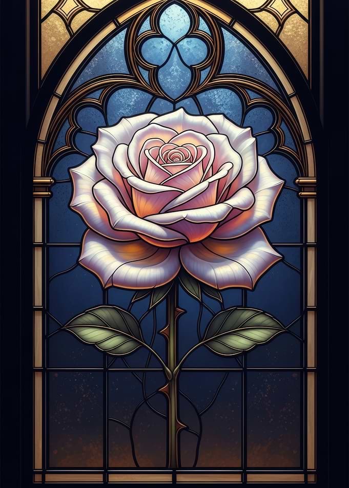 Stained Glass Rose Window