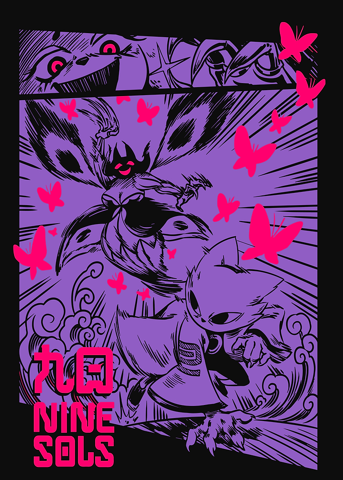 Nine Sols – Neon Shadow Combat Poster