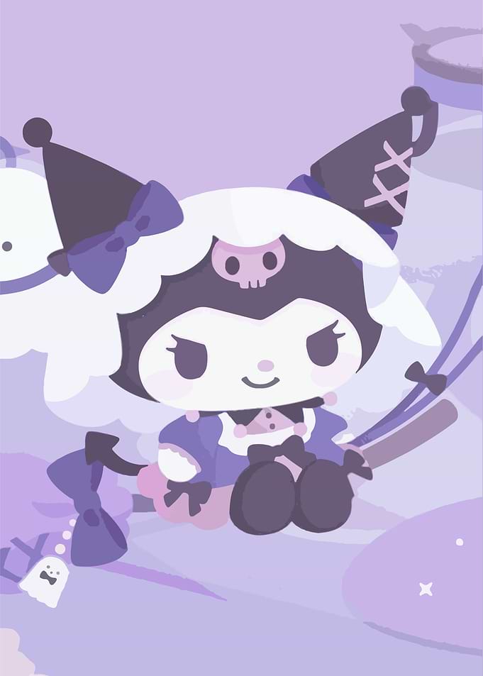Kuromi in a Witchy Outfit