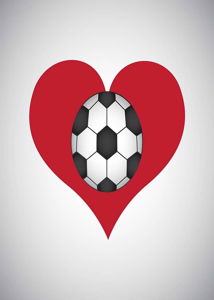 Heart With Soccer Ball